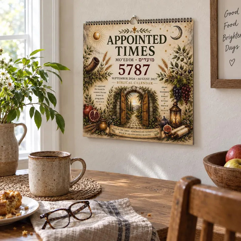 2026–2027 Hebrew Holiday and Shabbat Wall Calendar