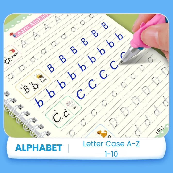Reusable Grooved Handwriting Practice Books for Letters and Numbers