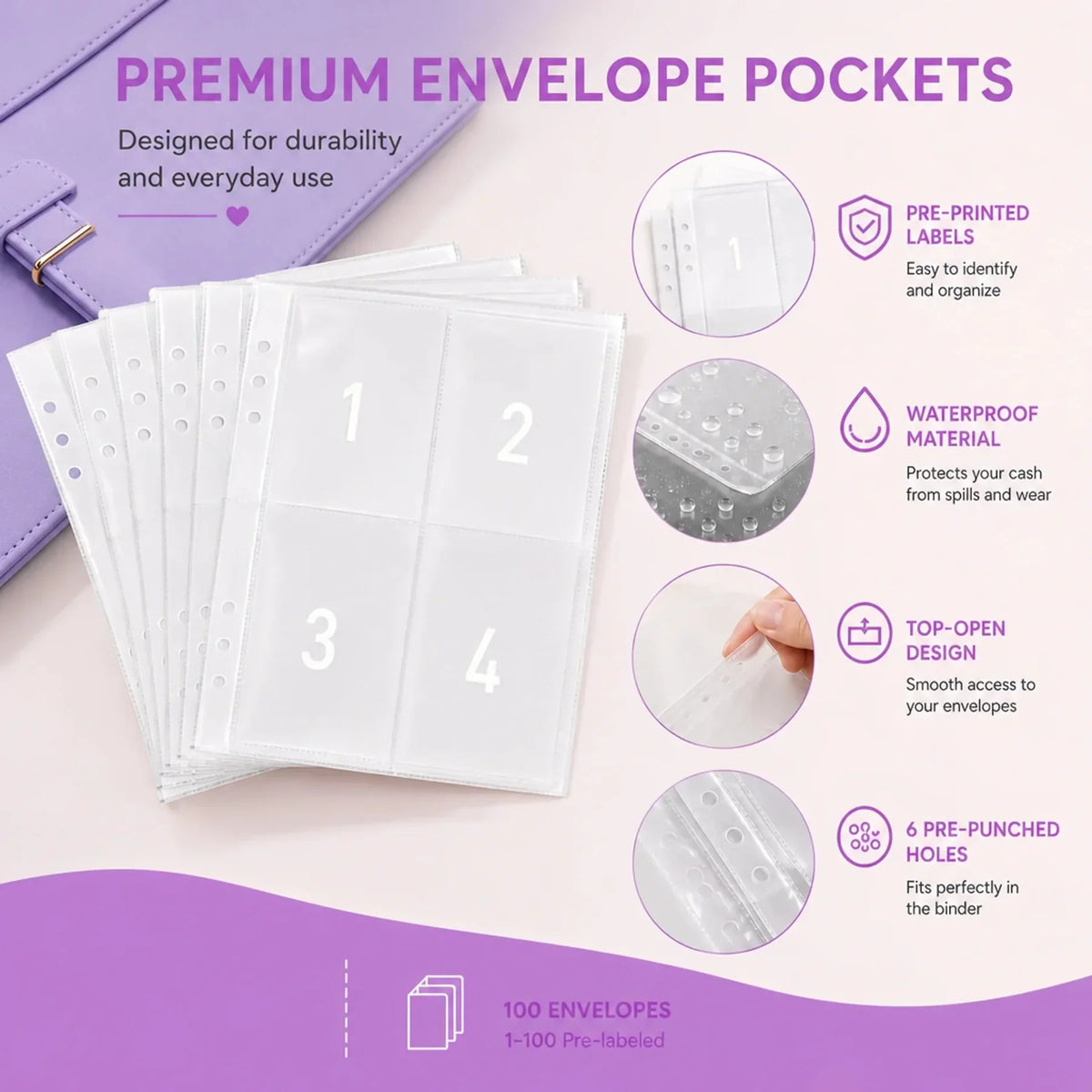 100-Envelope Savings Challenge Binder – image 3
