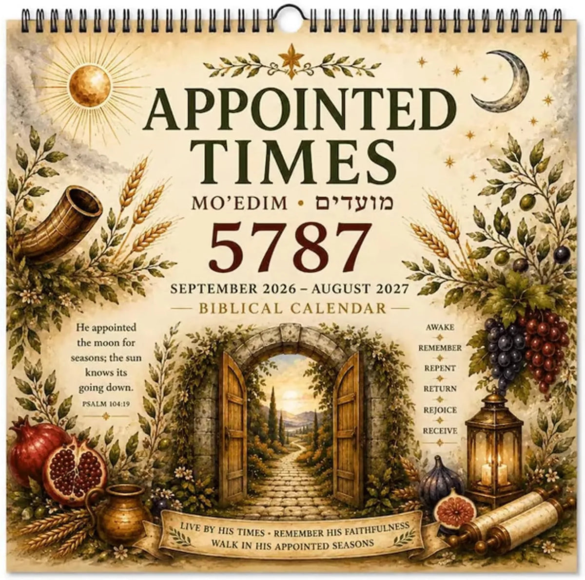 2026–2027 Hebrew Holiday and Shabbat Wall Calendar – image 1