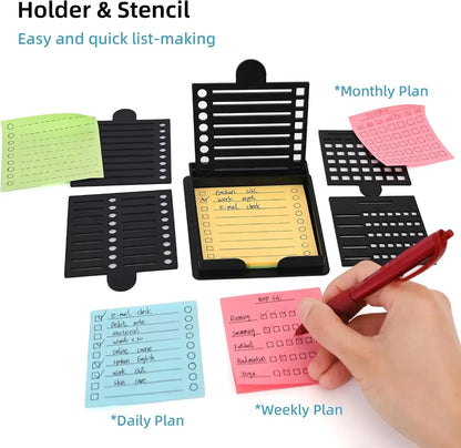 Sticky Note Holder with Reusable Planning Stencils, Holder Only — view 2