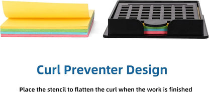 Sticky Note Holder with Reusable Planning Stencils, Holder Only — view 3