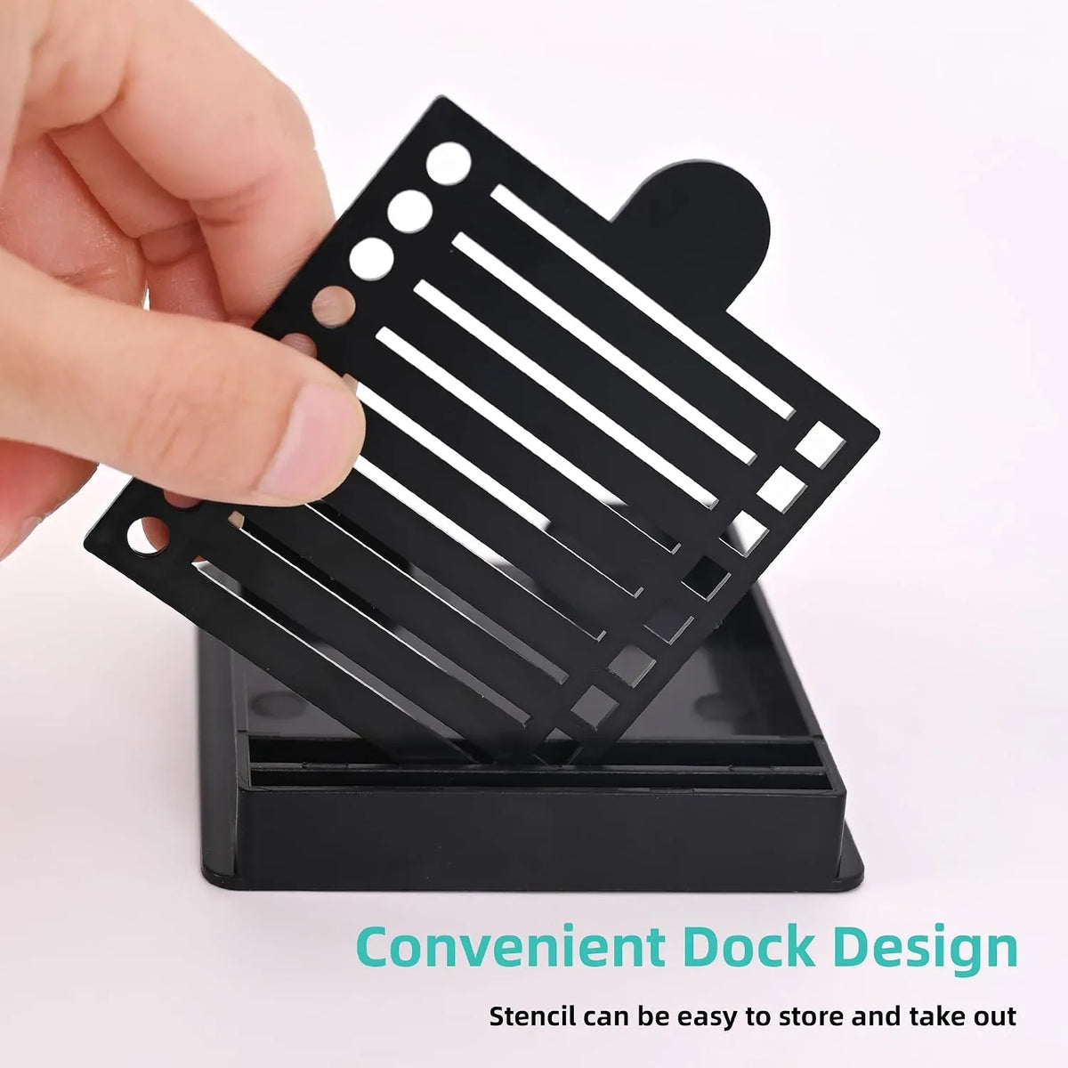 Sticky Note Holder with Reusable Planning Stencils, Holder Only — view 4