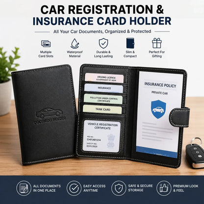 Vehicle Document Wallet for License and Registration Storage — view 1